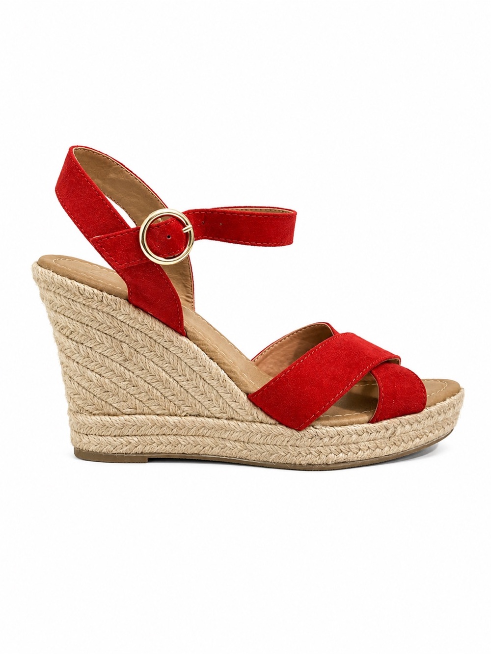 Sugar • Red Espadrille Wedge Shoes